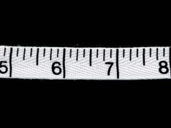 <font color="red">IN STOCK</font><br>9/16" Cotton Twill Measuring Tape-White