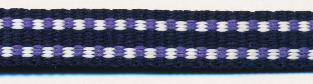 <font color="red">IN STOCK</font><br>3/8" Dual Rail Stitch-Navy/White/Purple