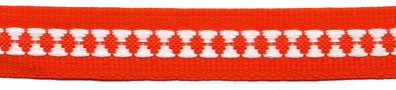 <font color="red">IN STOCK</font><br>1" Poly Diamond Stripe-Apricot/White