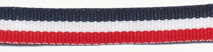 <font color="red">IN STOCK</font><br>1/2" Poly Tri Stripe Tape-Red/White/Navy