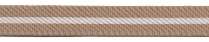 <font color="red">IN STOCK</font><br>5/8" Poly Center Stripe Tape-Sand/White/Sand