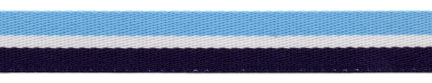 <font color="red">IN STOCK</font><br>5/8" Poly Center Stripe Tape-Navy/White/Lt Blue