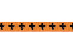 <font color="red">IN STOCK</font><br>3/8" Poly Cross Tape-Orange/Black