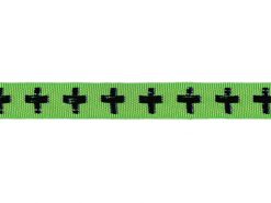 <font color="red">IN STOCK</font><br>3/8" Poly Cross Tape-Apple/Black