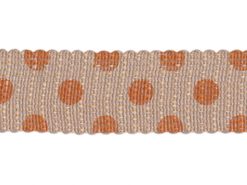 <font color="red">IN STOCK</font><br>1" Poly Polka Dot Tape-Khaki/Orange