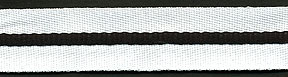 <font color="red">IN STOCK</font><br>7/8" Center Stripe Twill Tape-White Black