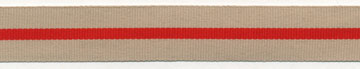 <font color="red">IN STOCK</font><br>3/4" Poly Central Tape-Beige/Red/Beige