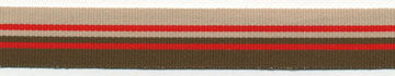 <font color="red">IN STOCK</font><br>7/8" Mirror Stripe-Olive / Beige