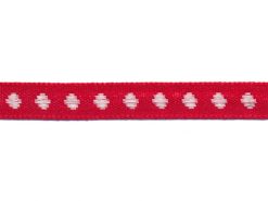 <font color="red">IN STOCK</font><br>3/8" Poly Polka Dot Tape-Red/White