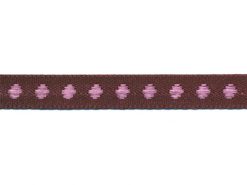 <font color="red">IN STOCK</font><br>3/8" Poly Polka Dot Tape-Brown/Pink