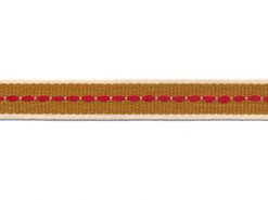 <font color="red">IN STOCK</font><br>1/2" Poly Interstate Stripe-Ivory/Camel/Red