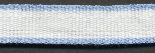 <font color="red">IN STOCK</font><br>3/8" Poly Linen Stripe-Blue/Linen