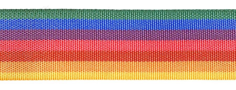 <font color="red">IN STOCK</font><br>1" Poly Ombre Rainbow Tape-Rainbow