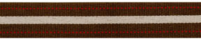 <font color="red">IN STOCK</font><br>3/4" Poly Double Stitch Stripe-Khaki/Red/Olive