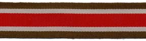 <font color="red">IN STOCK</font><br>1" Poly Camp Stripe-Olive/Ivory/Deep Red