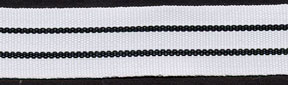 <font color="red">IN STOCK</font><br>1" Poly Rail Stripe Tape-White W/Black Lines