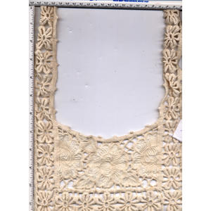 15" X 8" Cotton Embroidered Bib Yoke-Natural