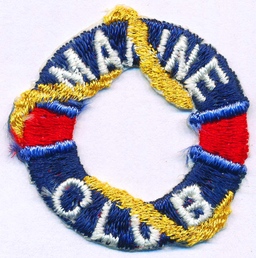 <font color="red">IN STOCK</font><br>1+1/2" Marine Club Applique-Navy/White<br>(Heat Seal)