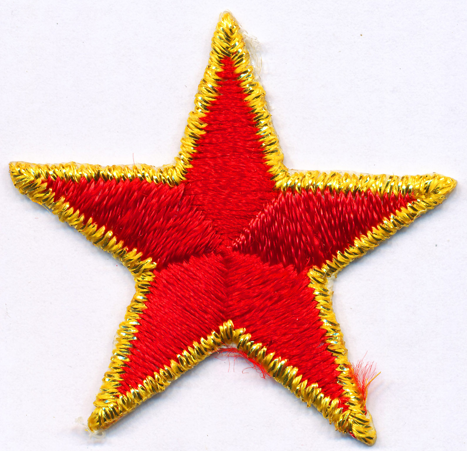 <font color="red">IN STOCK</font><br>1+1/2" Metallic Fancy Star-Red/Gold<br>(Heat Seal)