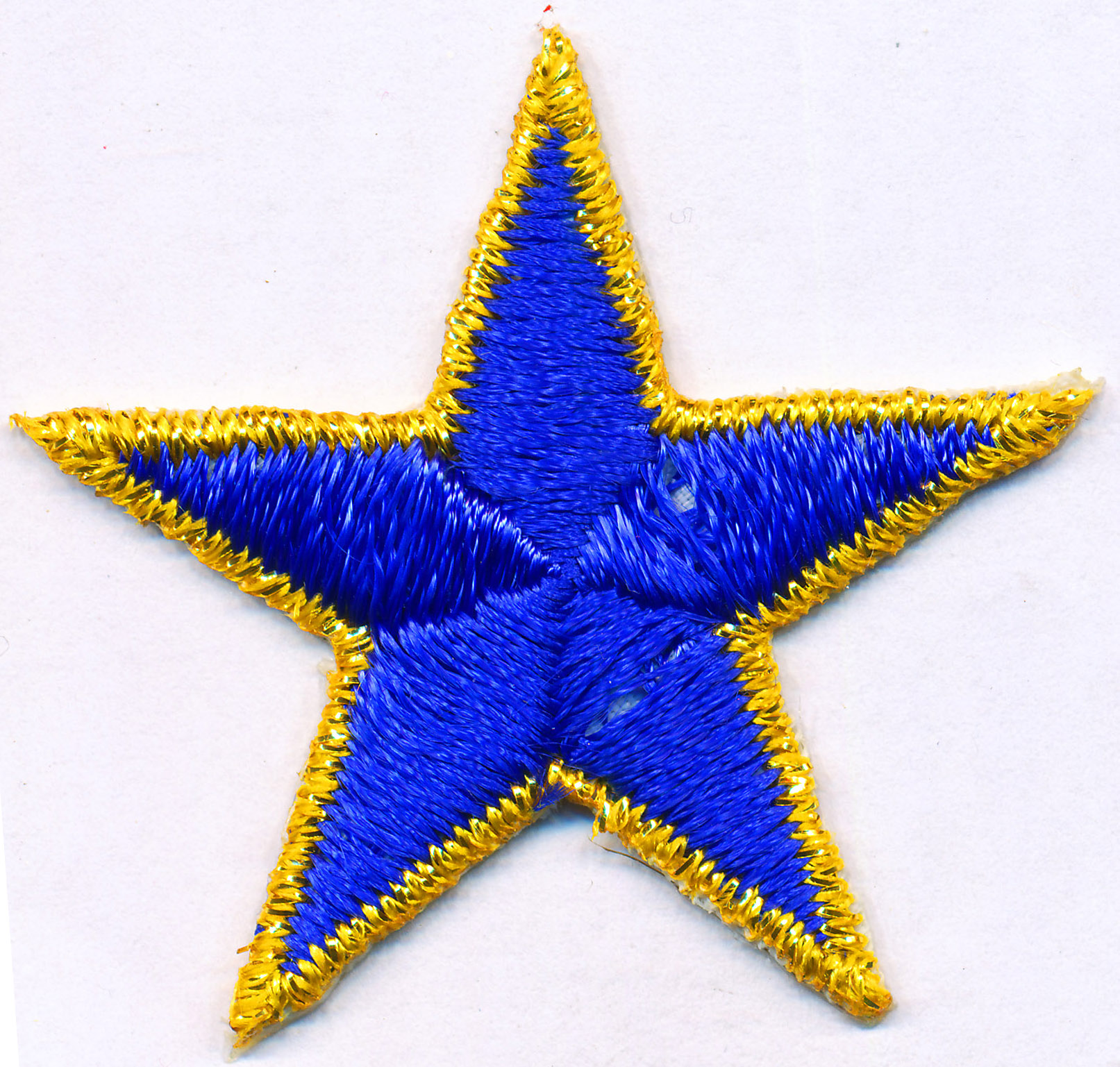 <font color="red">IN STOCK</font><br>1+1/2" Metallic Fancy Star-Royal/Gold<br>(Heat Seal)