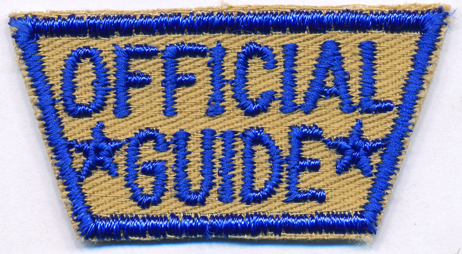 <font color="red">IN STOCK</font><br>2" Official Guide Applique-Blue/Tan<br>(Heat Seal)