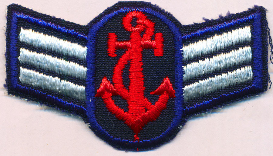 <font color="red">IN STOCK</font><br>2" Naval Anchor/Wings Applique-Red/Navy<br>(Heat Seal)