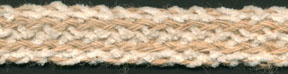 <font color="red">IN STOCK<br>MADE IN USA</font><br>7/8" Jute/Cotton Chenille Interweave Braid-Jute/Natural Combo