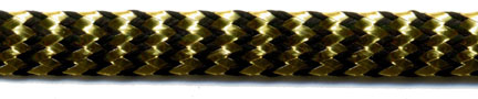 <font color="red">IN STOCK<br>MADE IN USA</font><br>1/4" Metallic Herringbone Braid-Gold/Black