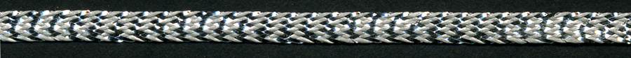 <font color="red">IN STOCK<br>MADE IN USA</font><br>3/16" Metallic Lame Sparkle Braid-Silver