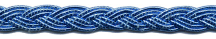 <font color="red">IN STOCK<br>MADE IN USA</font><br>1/4" Metallic Braided Soutache-Blue