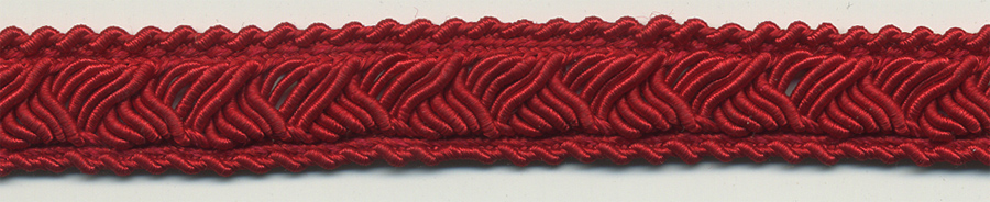 <font color="red">IN STOCK<br>MADE IN USA</font><br>5/8" Rayon Fancy Interweave Braid-Red