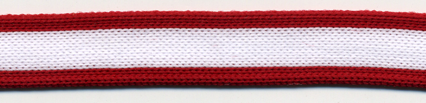 <font color="red">IN STOCK</font><br>1/2" Poly Knit Braid-Red/White/Red