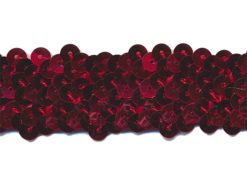 <font color="red">IN STOCK</font><br>1+1/4" (3 Row) Stretch Sequins-Red