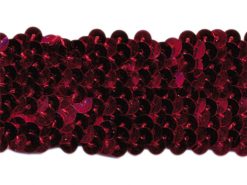 <font color="red">IN STOCK</font><br>1+1/2" (4 Row) Stretch Sequins-Red