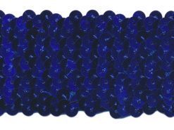 <font color="red">IN STOCK</font><br>2" (5 Row) Stretch Sequins-Royal