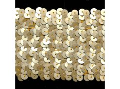 <font color="red">IN STOCK</font><br>2+1/8" (6 Row) Stretch Sequin Knit-Matte Gold