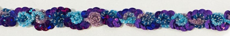 <font color="red">IN STOCK</font><br>1/2" Poly Wave Sequin Braid-Purple/Blue