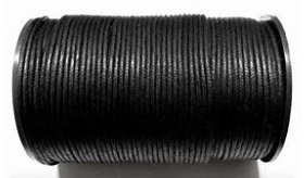 <font color="red">IN STOCK</font><br>2mm Round Wax Cord-Black