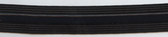 <font color="red">IN STOCK</font><br>1" Nylon Knitted Silicone Elastic-Black