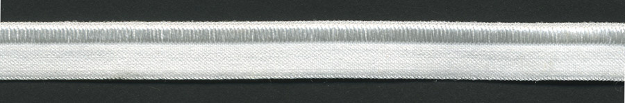 <font color="red">IN STOCK</font><br>1/4" Poly Woven Shiny Edge Piping-White