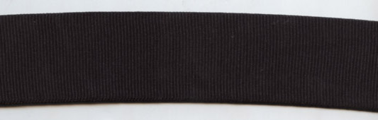 <font color="red">IN STOCK</font><br>1" Poly Stretch Grosgrain-Black