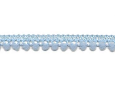 <font color="red">IN STOCK</font><br>3/8" Poly Mini Ball Fringe-Light Blue