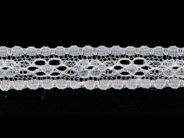 <font color="red">IN STOCK</font><br>3/4" Poly Flat Lace Beading-White