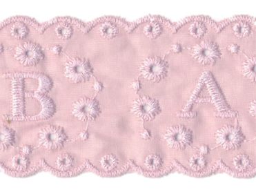 <font color="red">IN STOCK</font><br>2" Poly/Cotton "Baby" Eyelet Lace-Pink