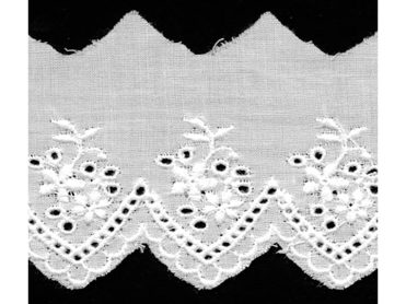 <font color="red">IN STOCK</font><br>2+3/8" Cotton Eyelet Lace-White