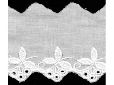 <font color="red">IN STOCK</font><br>2+1/2" Cotton Eyelet Lace-White