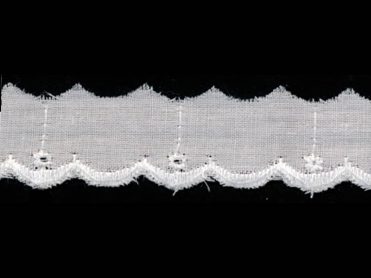 <font color="red">IN STOCK</font><br>7/8" Poly/Cotton Eyelet Lace-Antique White