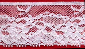 2+3/8" Cotton Floral Edge Lace-White