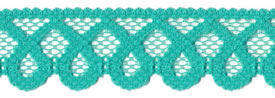 1" Poly Flat Raschel Lace-Seabreeze