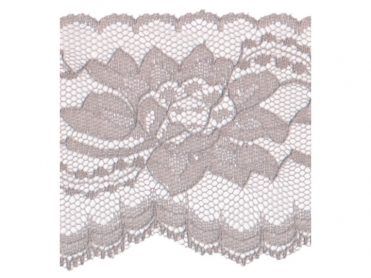 <font color="red">IN STOCK</font><br>3" Poly Flat Raschel Lace Edge-Grey